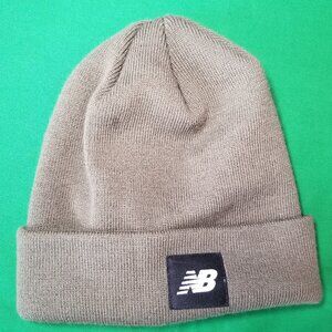 New Balance Knit Cuffed Beanie Unisex Olive Green Warm Cozy